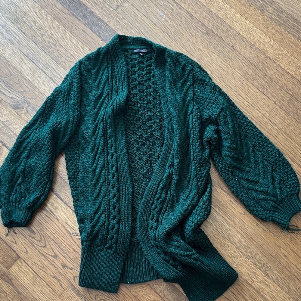 Topshop Forest Green Knit Sweater